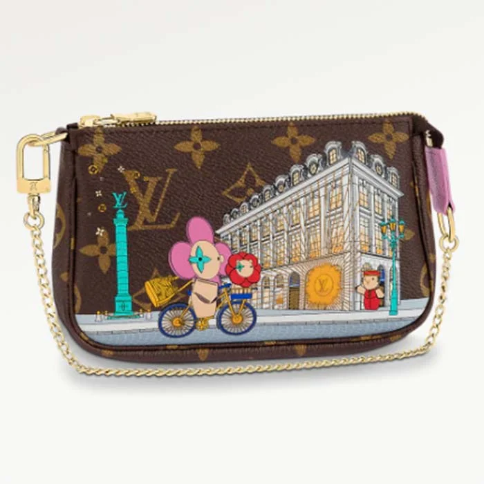 Louis Vuitton LV Women Mini Pochette Accessoires in Monogram Coated Canvas