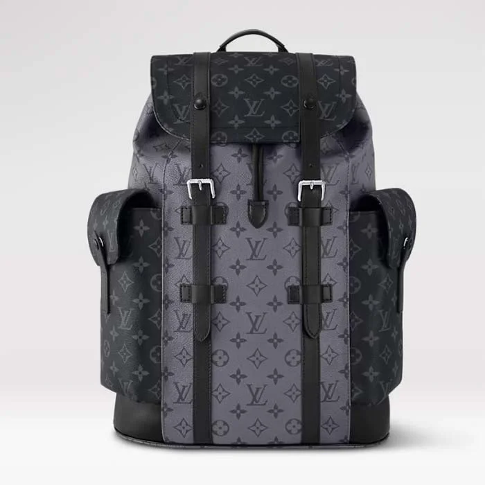 Louis Vuitton LV Unisex Christopher MM Backpack Monogram Eclipse Coated Canvas Reverse