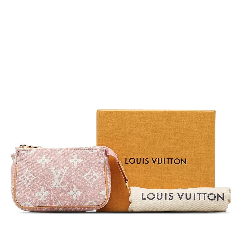 Louis Vuitton Jacquard Micro Pochette Accessoires M81176 Pink Denim