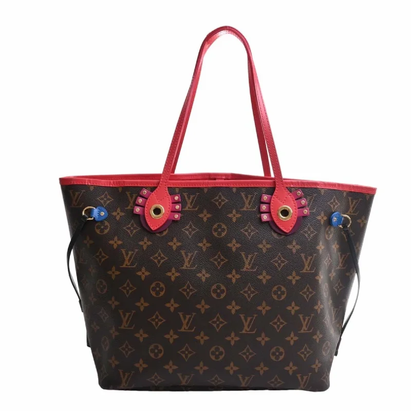 LOUIS VUITTON Monogram Totem Neverfull MM Tote Bag M41663 Brown Women's