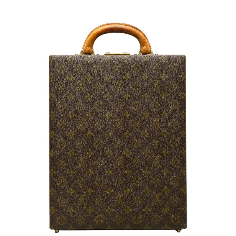 Louis Vuitton Monogram Vertical Trunk Attache Case Brown