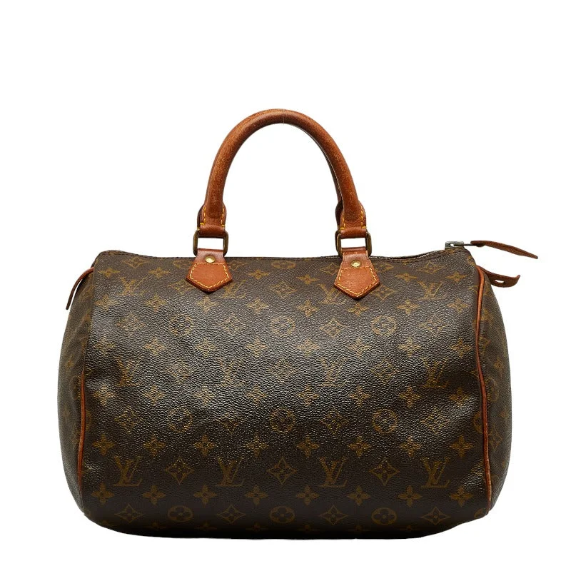 Louis Vuitton Monogram Speedy 30 Handbag M41526 Brown PVC Leather  Louis Vuitton