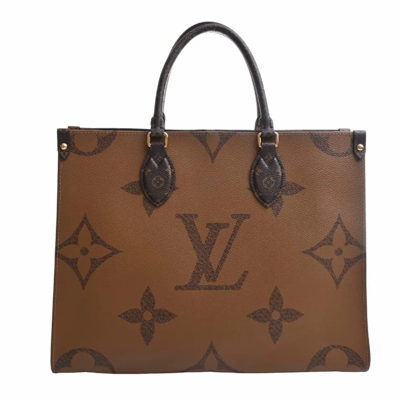 LOUIS VUITTON Monogram Giant Reverse On the Go MM Handbag M45321 Brown Women's