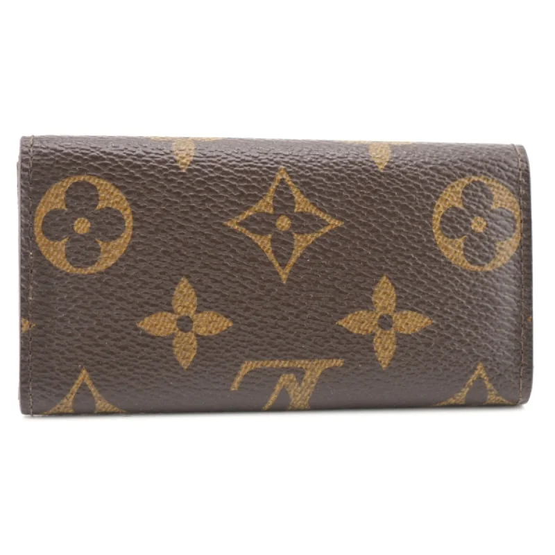 LOUIS VUITTON M69517 Multicle 4 Monogram Key Case Brown Unisex