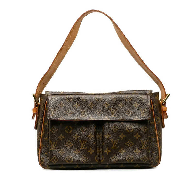 Louis Vuitton Monogram M51163 Shoulder Bag Leather Brown