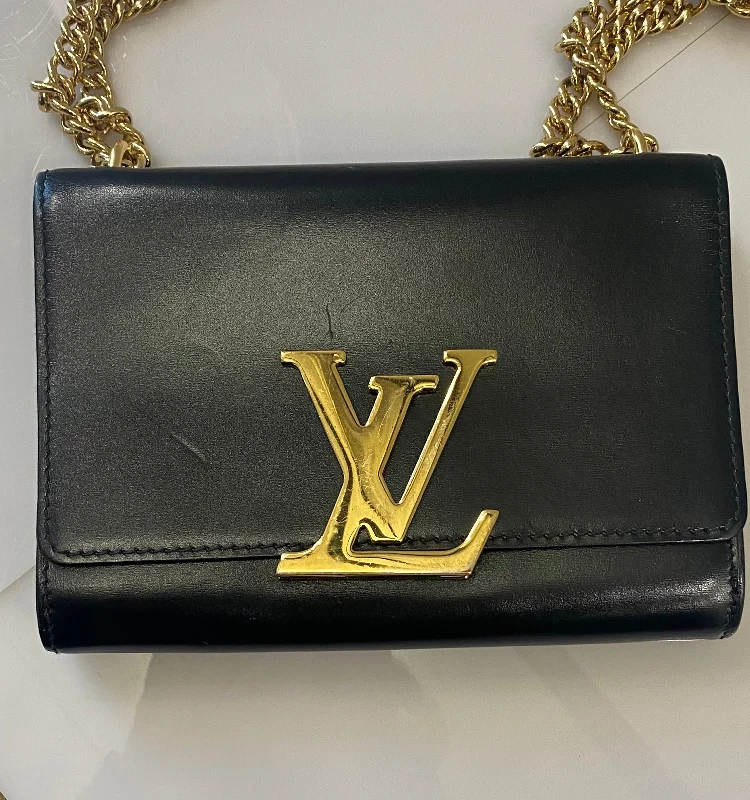 LOUIS VUITTON CALFSKIN LEATHER LOUISE CHAIN CROSSBODY