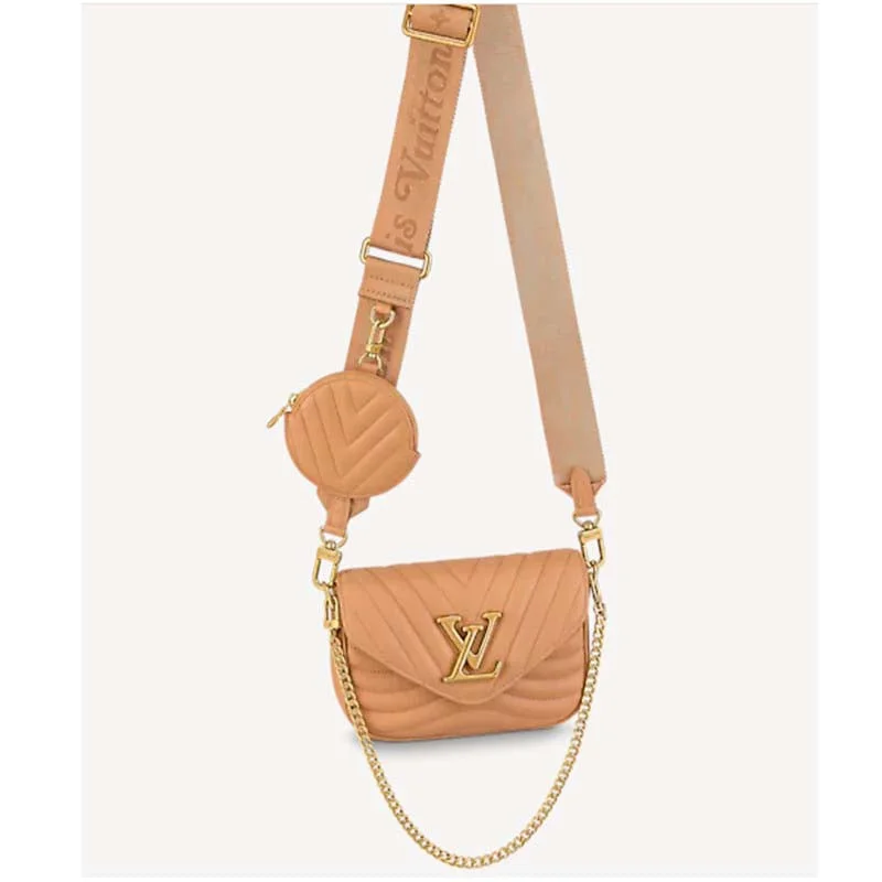 Louis Vuitton LV Women New Wave Multi-Pochette Brown Smooth Cowhide Leather