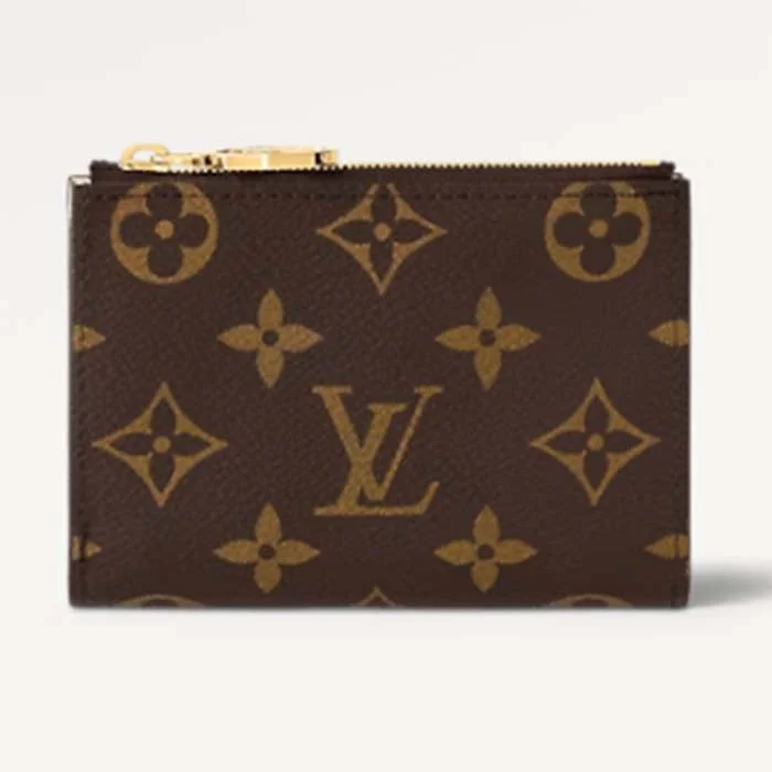 Louis Vuitton Unisex LV Lisa Wallet Vert Noto Green Monogram Coated Canvas Grained Cowhide Leather