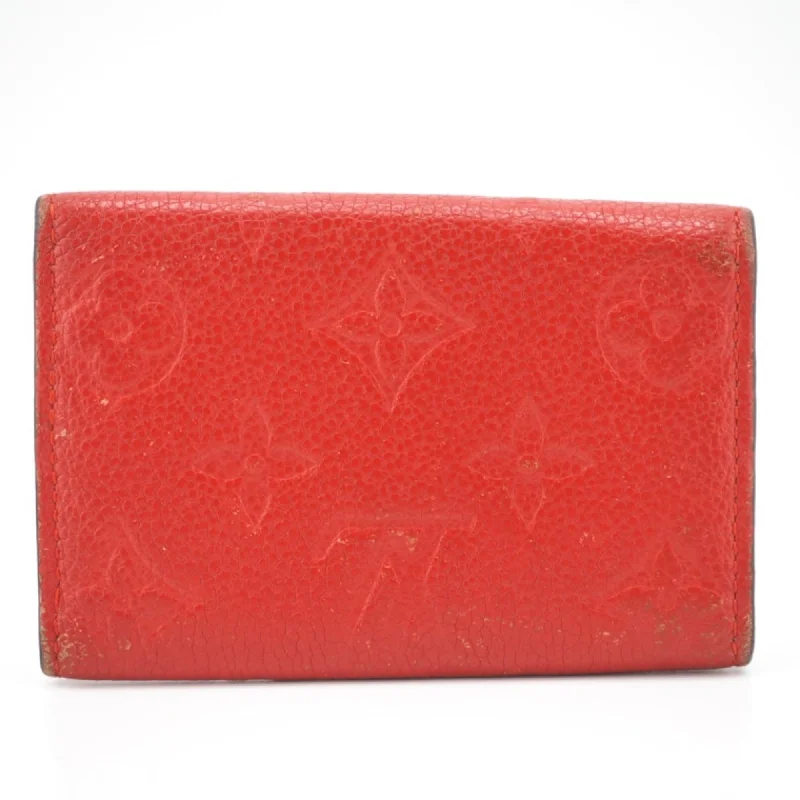 LOUIS VUITTON/ M63708 Empreinte Multicle 6 Key Case Red Ladies