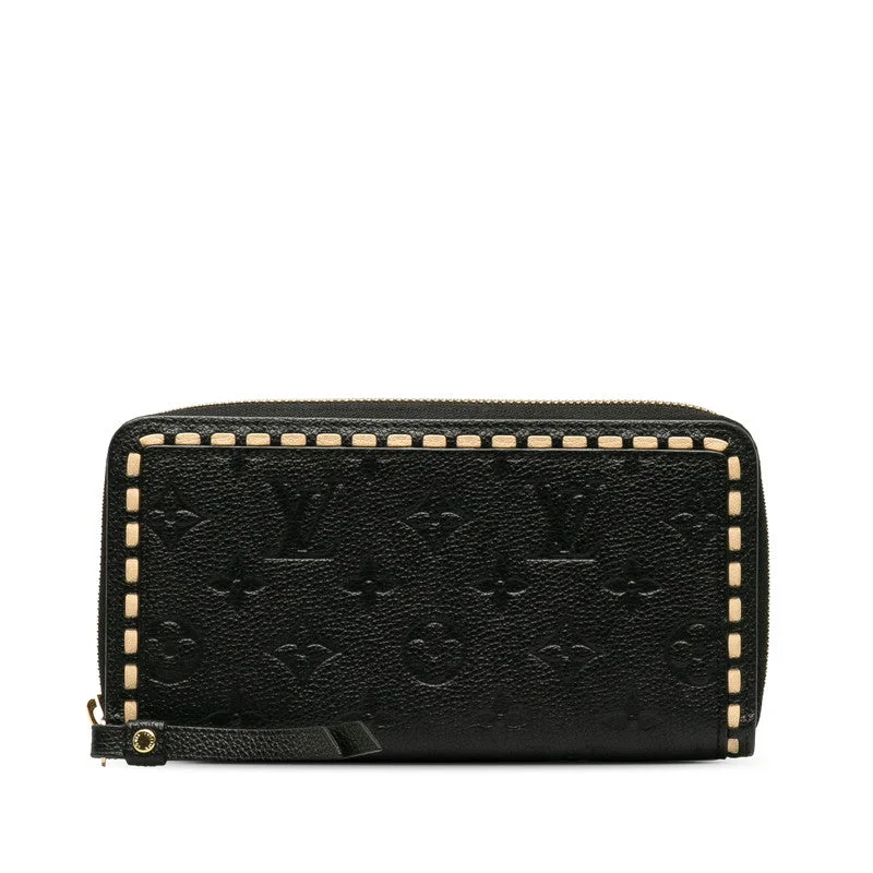 LOUIS VUITTON Louis Vuitton Monogram Amplant M64805 Long Wallet Carf/Laser Noir Black [Middle] Ladies