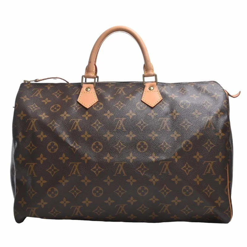 LOUIS VUITTON Monogram Speedy 40 Handbag Boston Bag M41522 Brown Women's