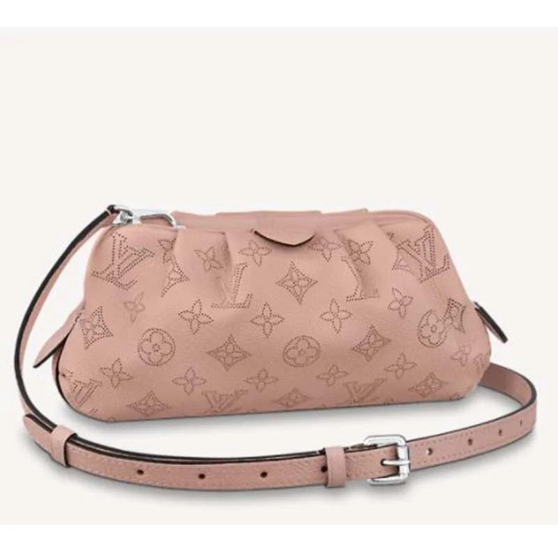 Louis Vuitton LV Women Scala Mini Pouch Magnolia Pink Mahina Perforated Calf Leather